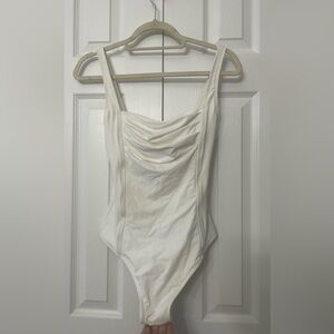 Calvin Klein One-Piece Swimsuit - White, Size 8